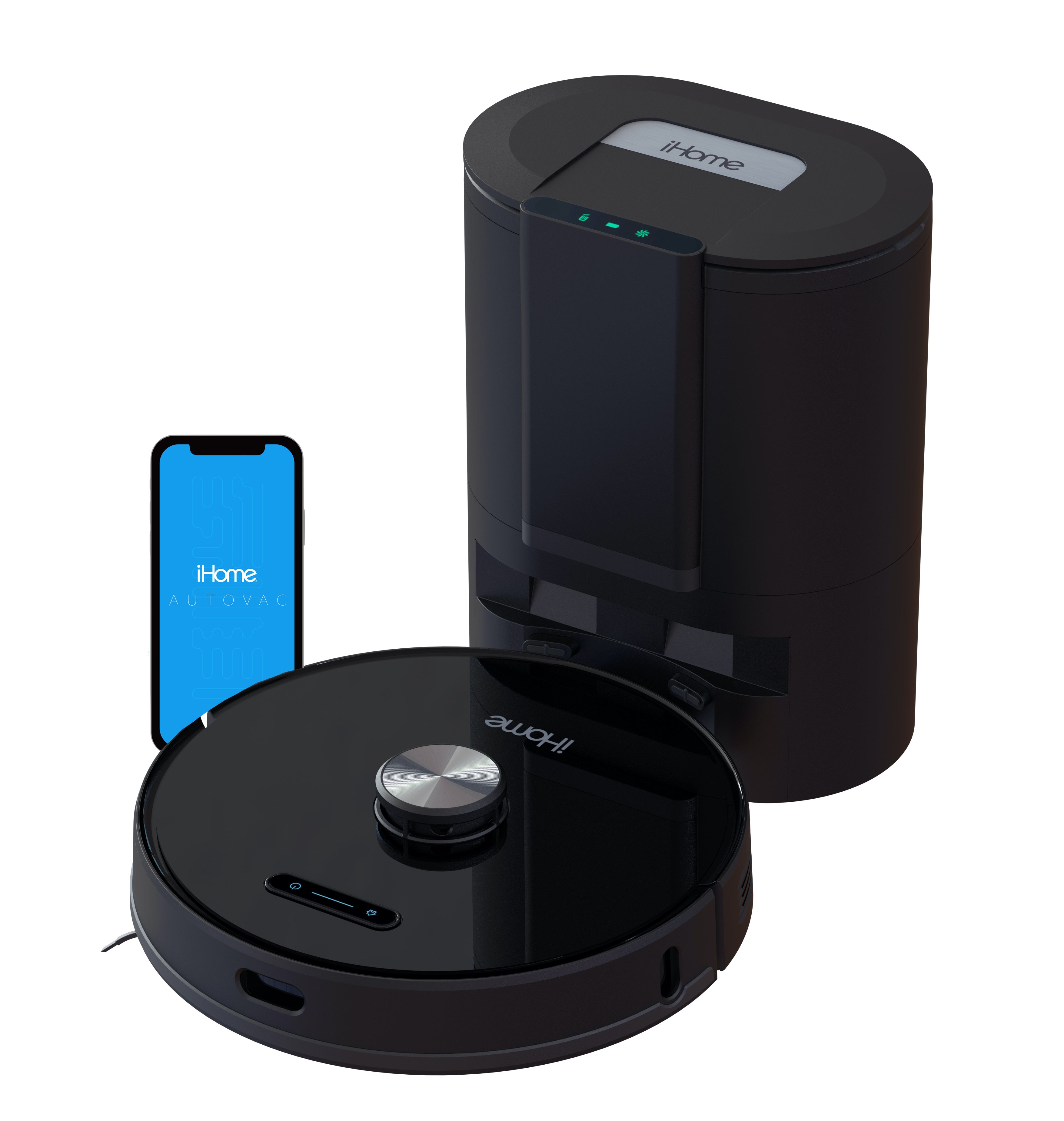 Ihome autovac nova, self outlet empty robot vacuum and mop